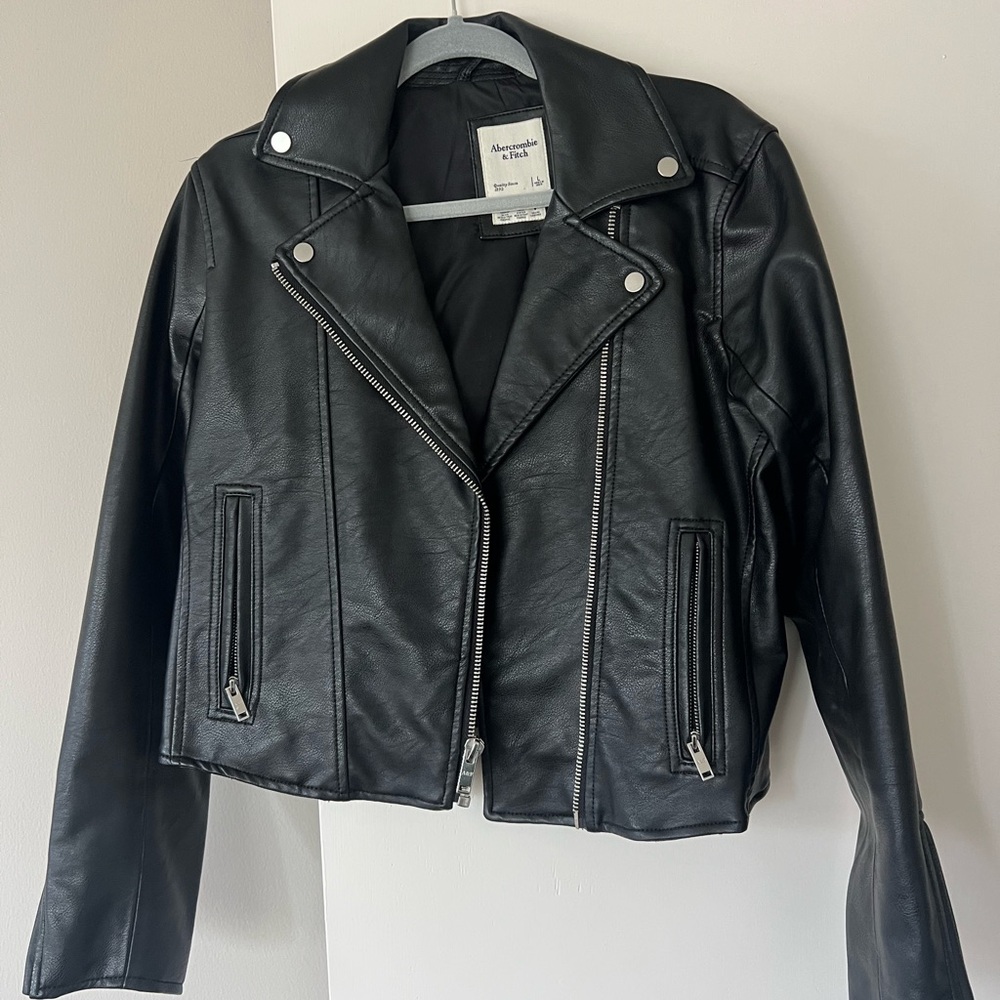 Abercrombie & Fitch Black Leather Jacket